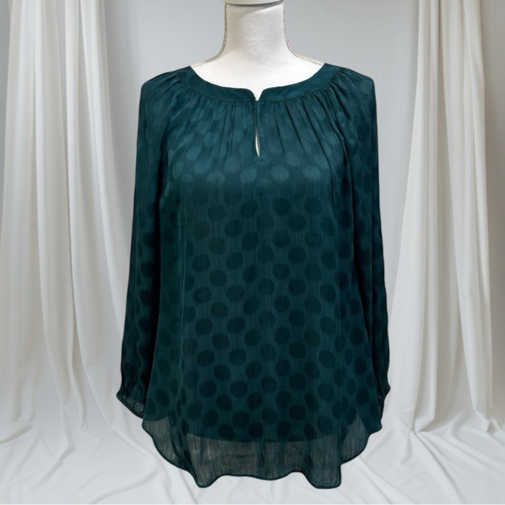 🆕 NWT Ann Taylor Petite Forest Green Blouse
